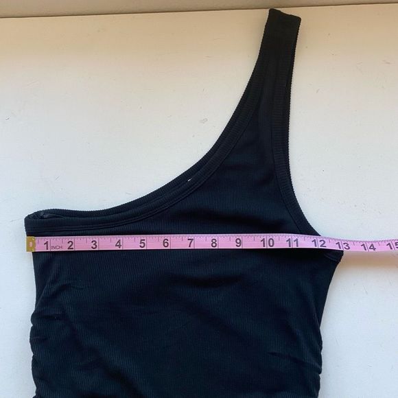 New L’Space Alana Black One Shoulder Mini Dress Woman’s Sz Large NWOT - Picture 4 of 14